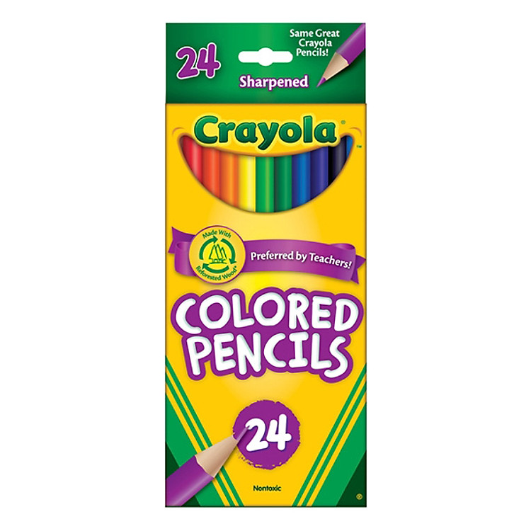 Bút Chì 24 Màu Dạng Dài Crayola