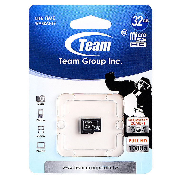 Thẻ nhớ Micro SDHC Team Group 32GB Class 10 - Hàng Chính Hãng