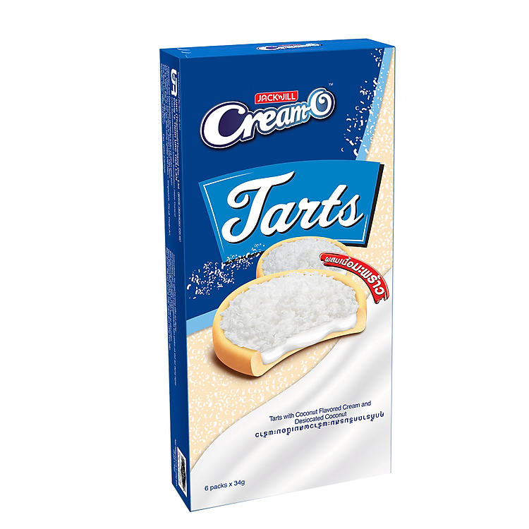 Bánh Quy CreamO Tart Dừa (6 Gói x 34g)