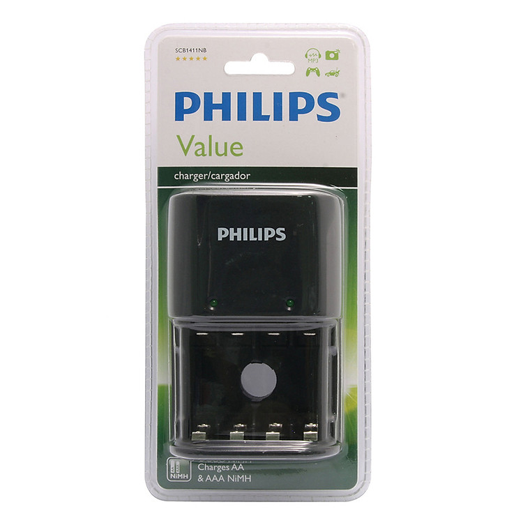 Bộ Sạc Tiêu Chuẩn Philips 200mAh SCB1411NB