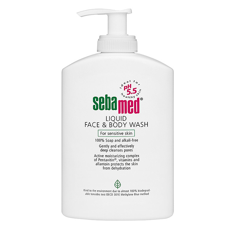 Sữa Rửa Mặt Và Tắm Toàn Thân Cho Da Nhạy Cảm Sebamed Liquid Face & Body Wash SSS01A (1000ml)