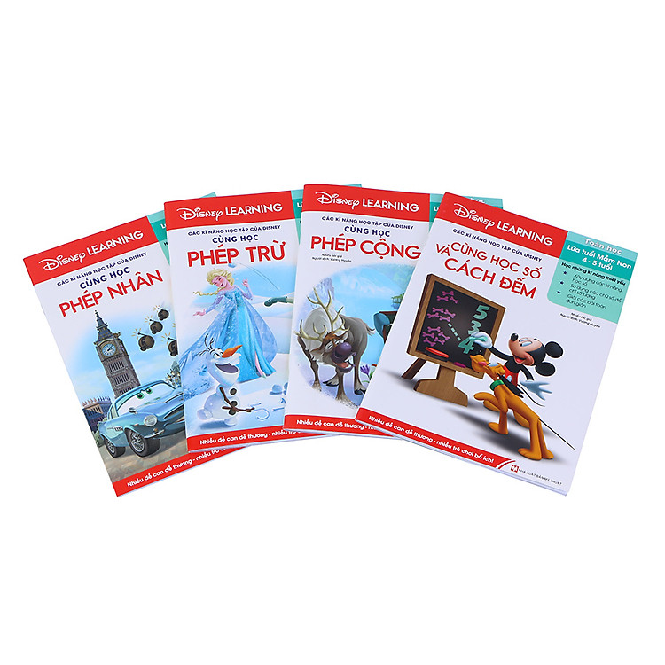 Combo Disney Learning - Kỹ Năng Toán Học 2 (5-6 Tuổi - Bộ 4 Quyển)