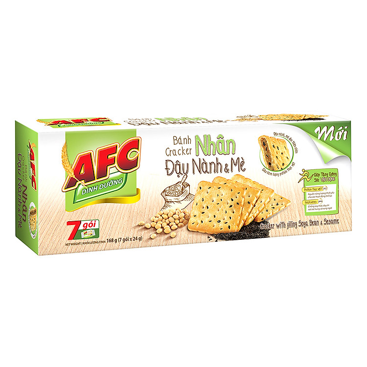 Bánh Kinh Đô AFC Cracker Nhân Đậu Nành Và Mè 4051179 (168g)