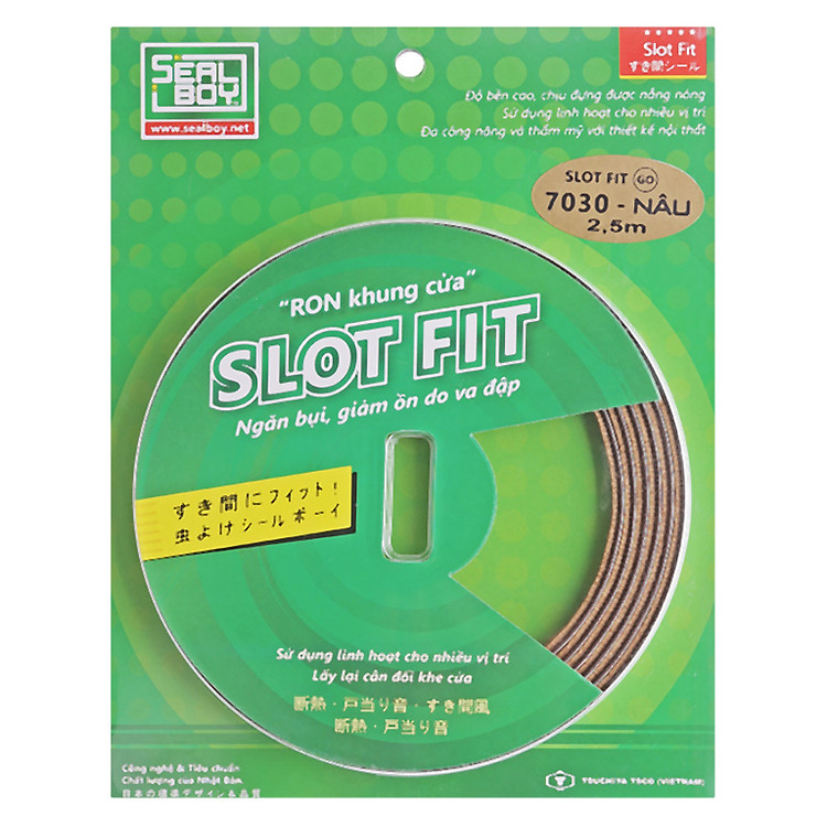 Miếng Dán Khe Cửa Đa Năng Sealboy Slot - Fit 7030 GO Màu Nâu - 2.5M