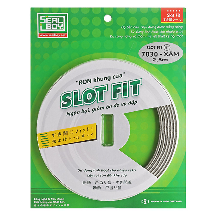 Miếng Dán Khe Cửa Đa Năng Sealboy Slot - Fit 7030 GY Màu Xám - 2.5M