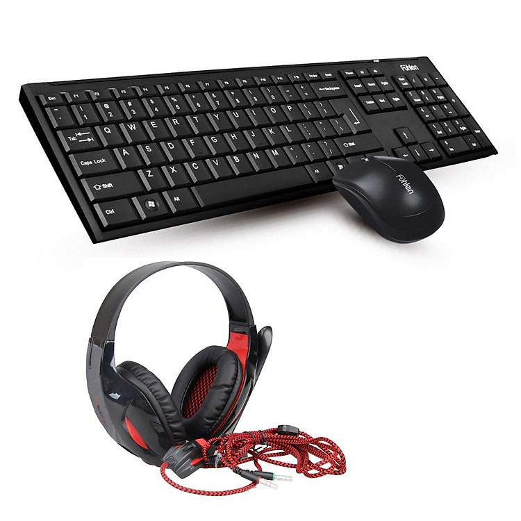 Bộ 3 Sản Phẩm Bàn Phím Và Chuột Không Dây Fuhlen A120G + Tai Nghe Sades SA-707 - Hàng Chính Hãng