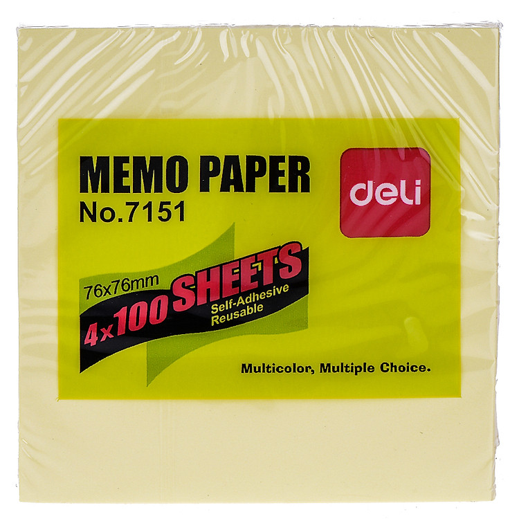 Giấy Note Deli Màu 3x3 7151