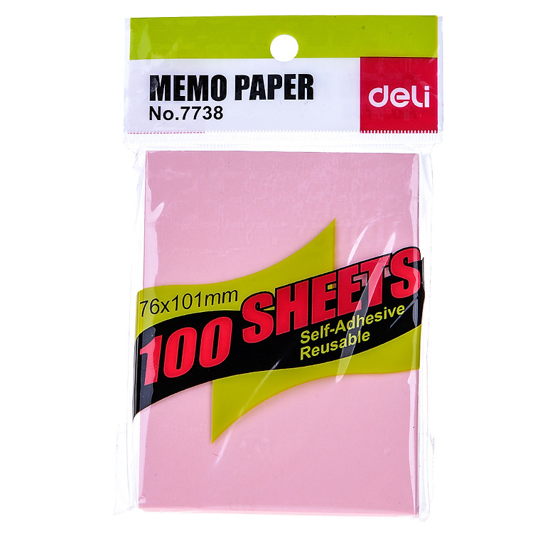 Giấy Note Deli 4 màu 3x4 7738