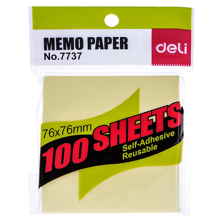 Giấy Note Deli 4 màu 3x3 7737