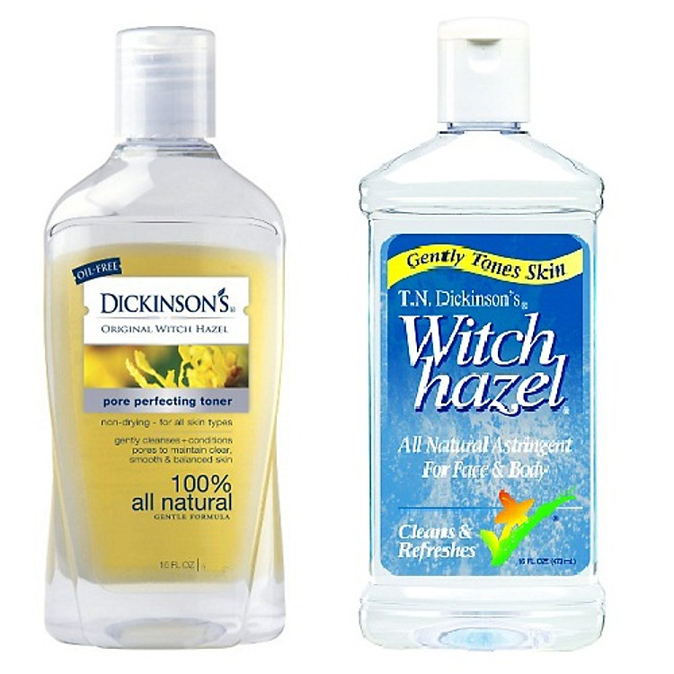 Combo 2 Nước Cân Bằng Dickinson's Yellow Label Original Witch Hazel + Witch Hazel Astringent (237ml/Chai)
