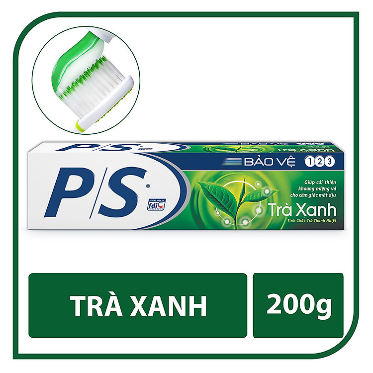 Combo 2 Kem Đánh Răng P/S Nature Essential Green Tea Trà Xanh 230g
