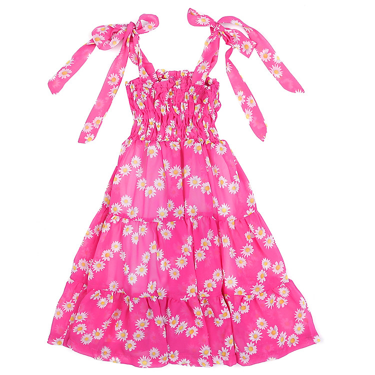 Đầm Bé Cúp Ngực Họa Tiết Cúc Hồng CIRINO D_BEV2D_CNCH004