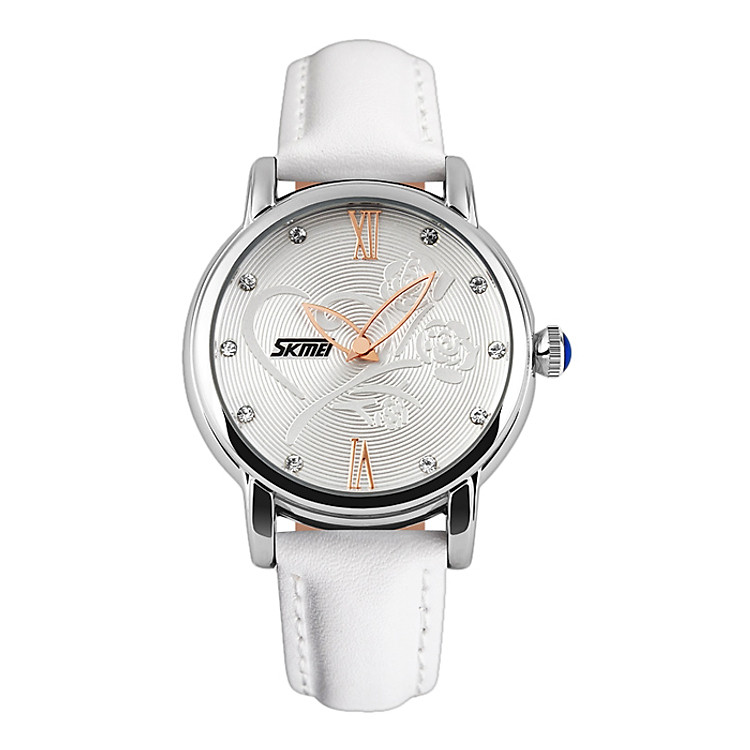 Đồng Hồ Nữ Dây Da SKMEI 9095 - Trắng