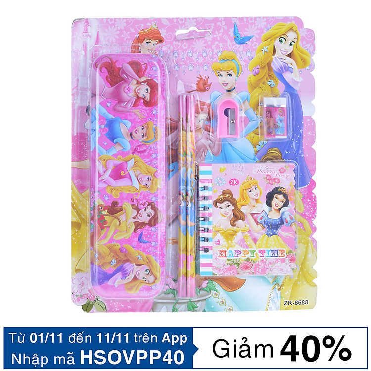 Vỉ Dụng Cụ Học Sinh 6688 - Princess