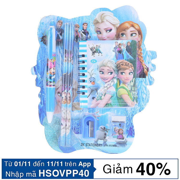 Vỉ Dụng Cụ Học Sinh 8188 - Frozen