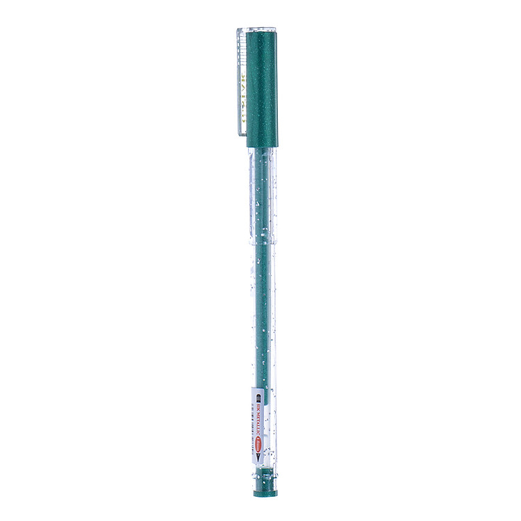 Hộp 12 Cây Bút Bi Nhũ Sik Metallic Xanh Lá