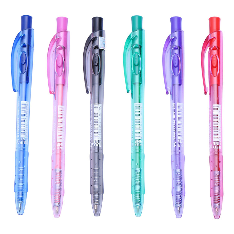 Stabilo BP308F-BU+BK+RD+VL+GN+PK - BP308F-C6