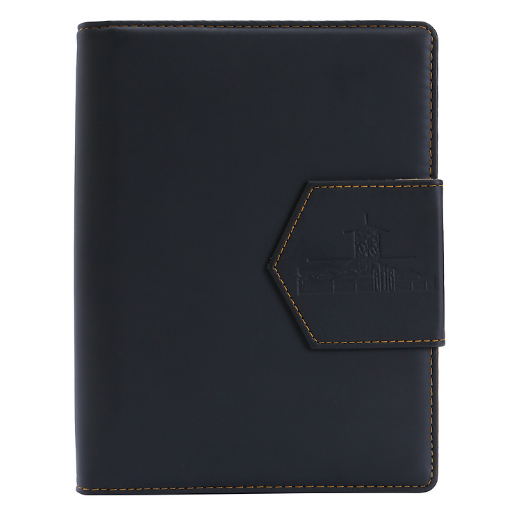 Bóp Sổ 6 Còng Lớn 2 Da (200 trang) – Đen