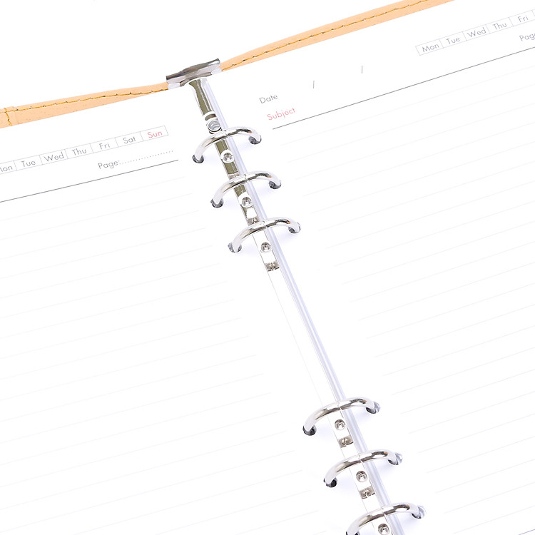 Bóp Sổ 6 Còng Lớn 2 Da (200 trang) - Đen - Ảnh 4