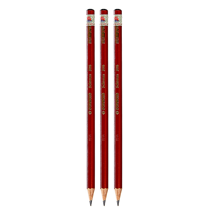 Bút Chì Gỗ HB Schwan Thân Đỏ PC306-HB (Vỉ 3 Cây)