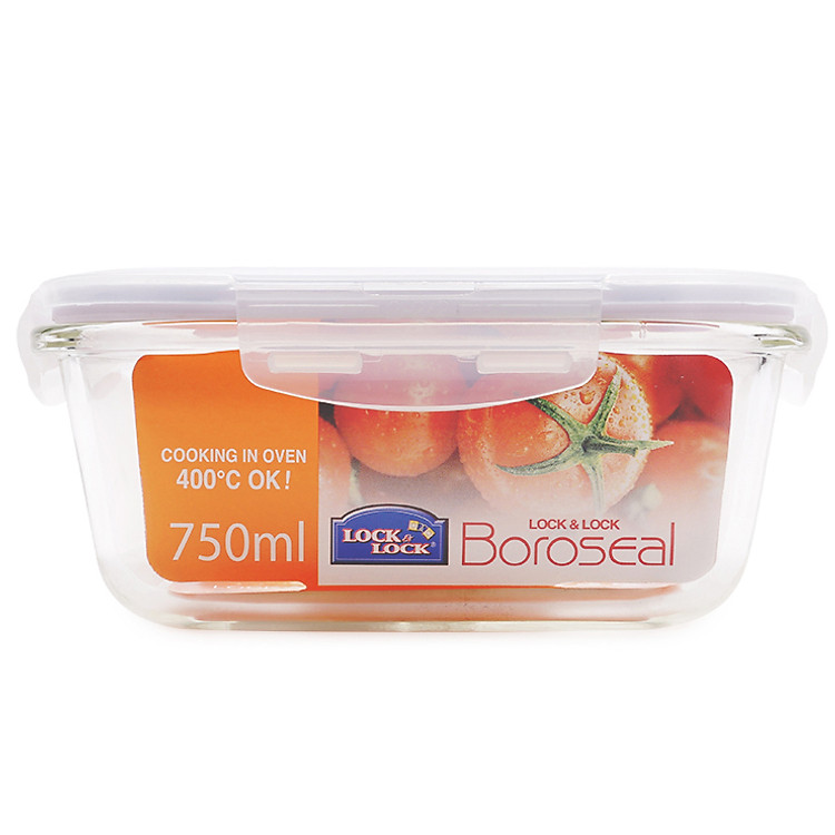 Hộp Bảo Quản Thủy Tinh Hình Vuông Lock&Lock LLG224 155x155x69mm 750Ml