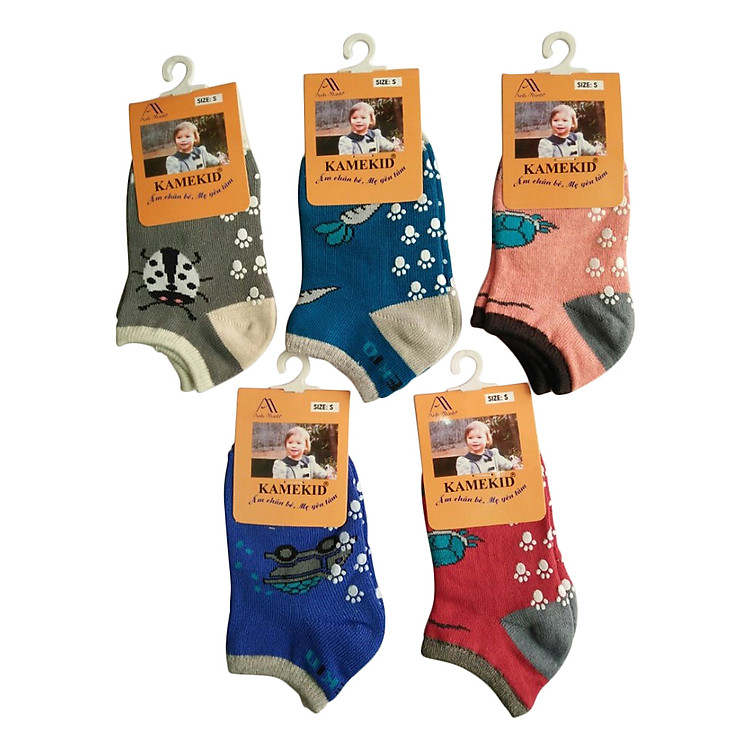 Combo 5 Đôi Vớ In Chống Trượt Kamekid Nanio