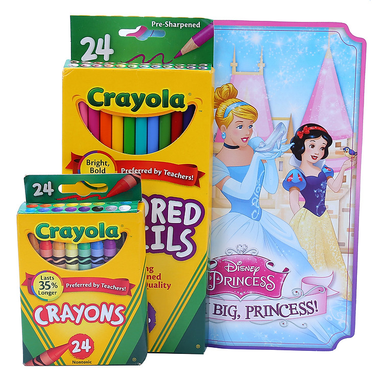 BM - Combo Bút Màu Học Tập Crayola (Tặng Kèm Sách Kể Chuyện Công Chúa)