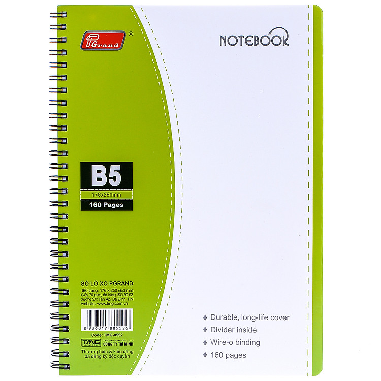 Sổ Lò Xo Grand B5 (160 trang)