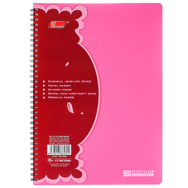 Sổ Lò Xo Phân Trang Grand A4