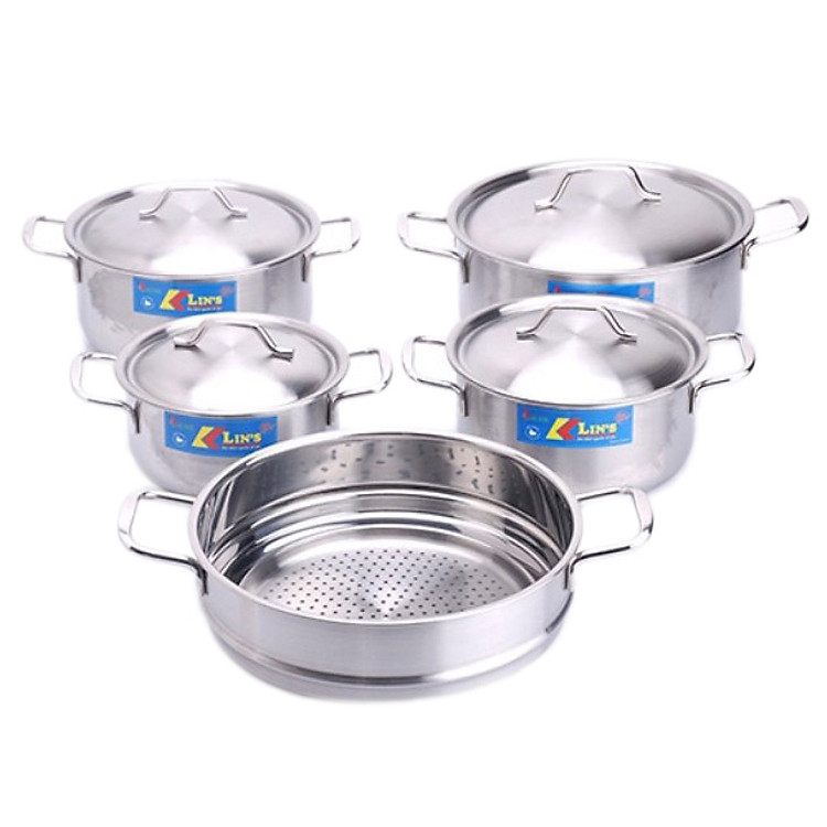 Bộ Nồi Xửng 5 Món Klins Homeeasy 79940
