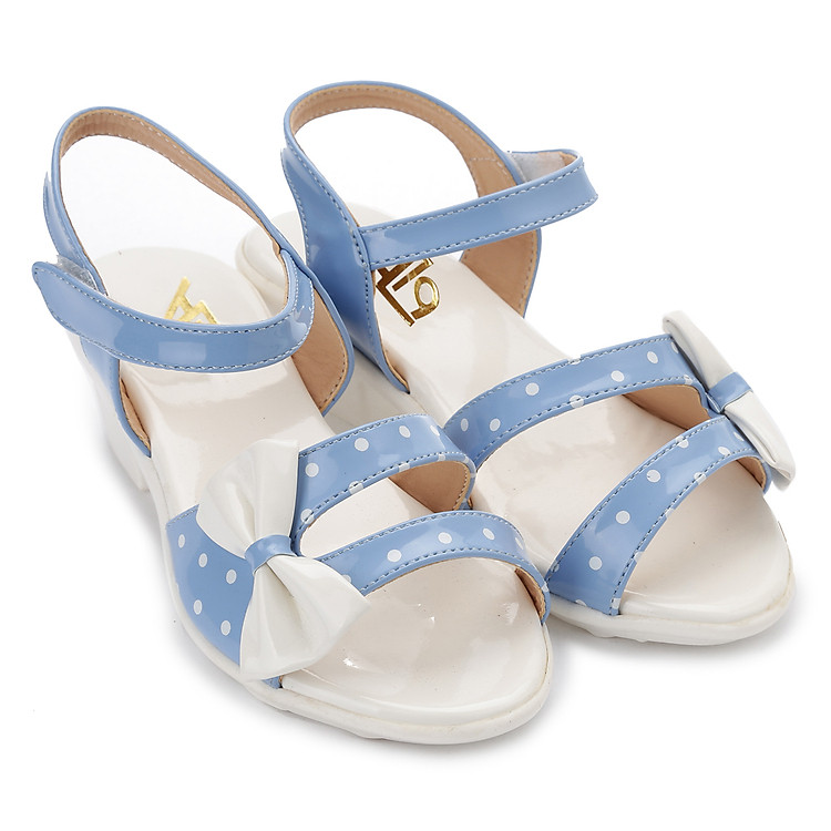 Sandal Bé Gái Đính Nơ Chấm Bi AZ79 HQS506N-A3 – Xanh Da Trời