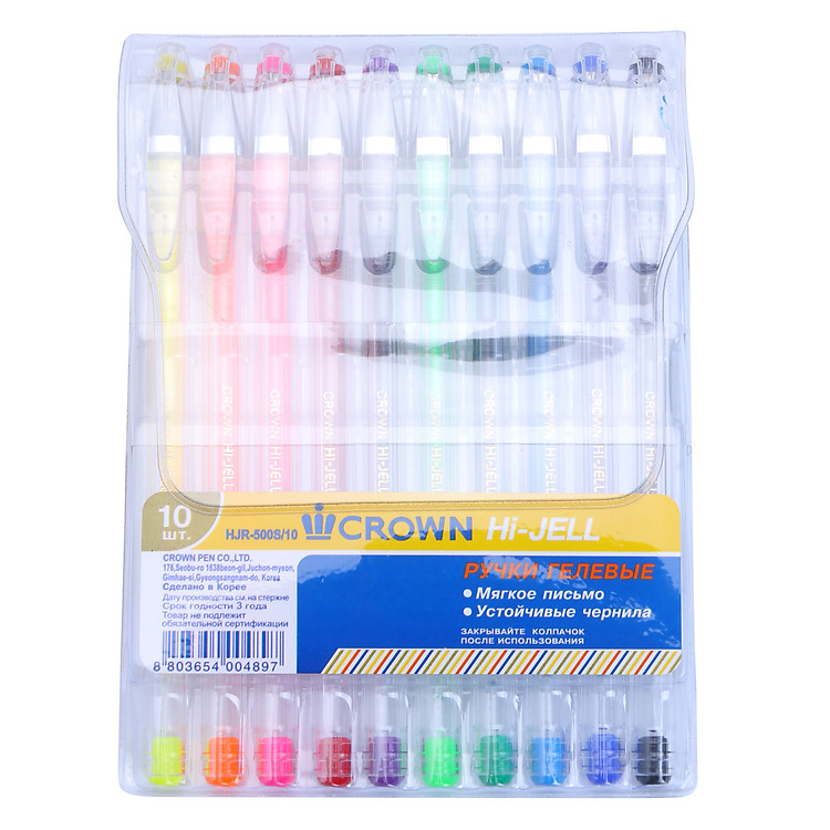 Vỉ 10 Bút Gel Crown HJR-500