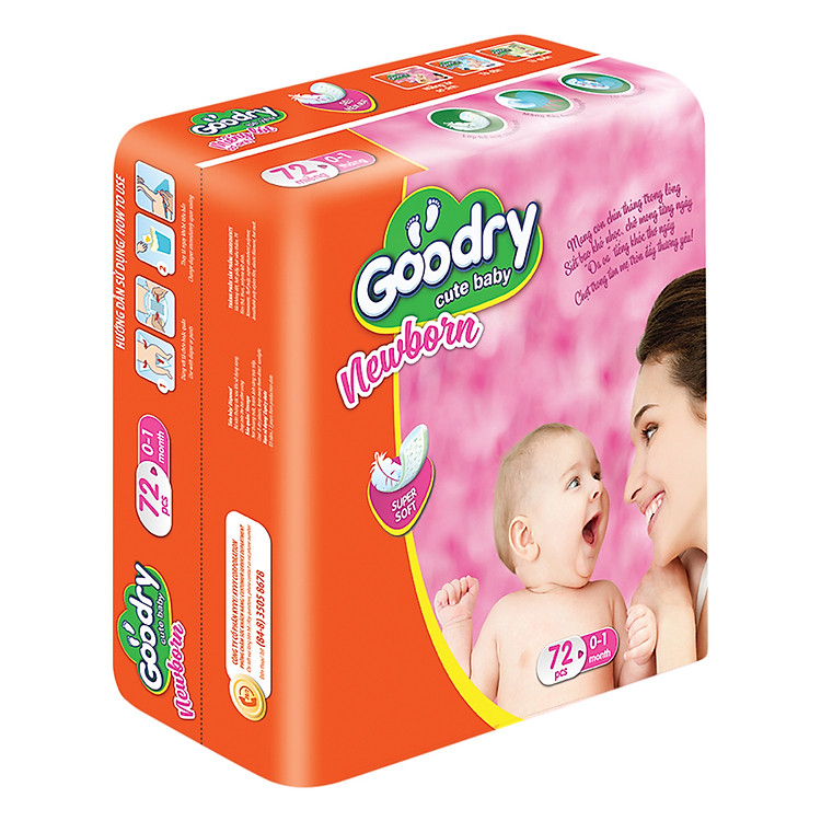 Miếng Lót Sơ Sinh Goodry 1 (72 Miếng)