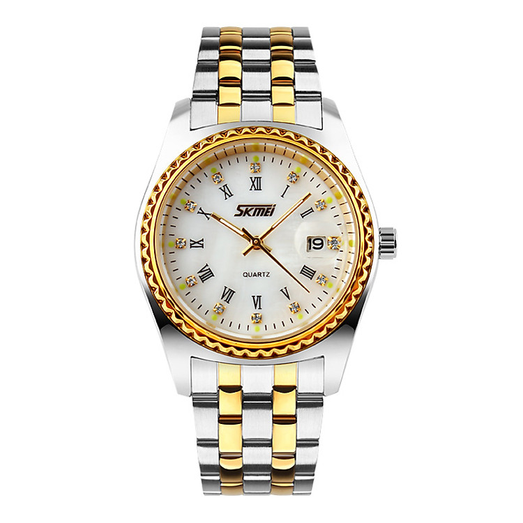 Đồng Hồ Nam Dây Kim Loại SKMEI 9098 - Vàng