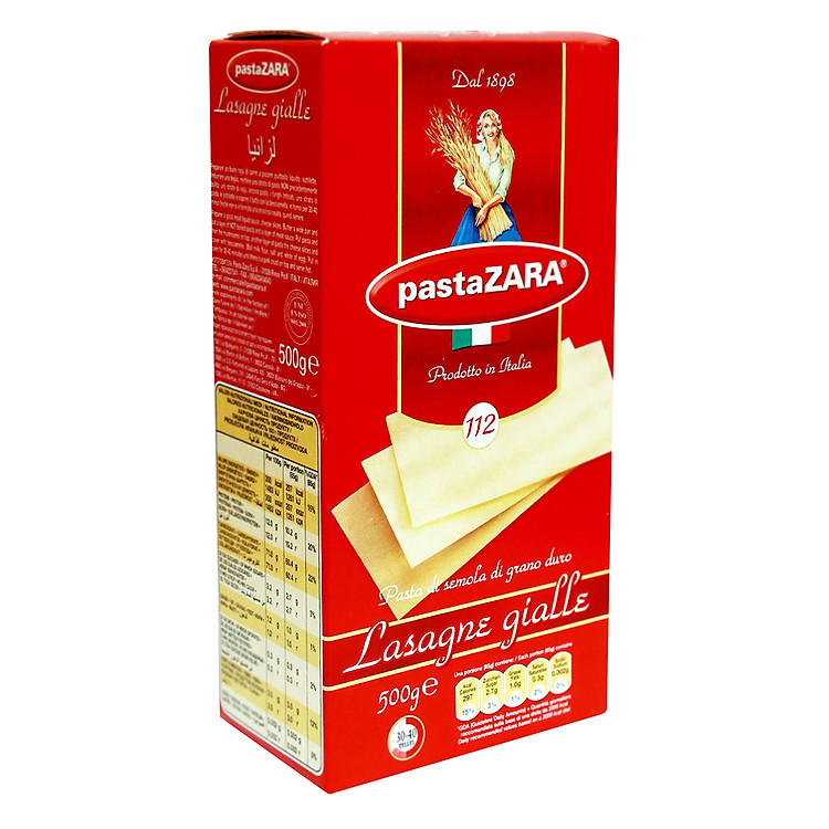 Mỳ Miếng Vàng 112 Pasta Zara Hộp 500g