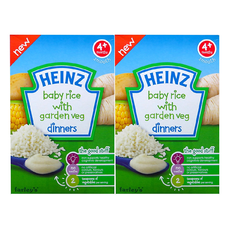 Combo 2 Hộp Gạo và Rau Củ Xay Nhuyễn Heinz (125g)