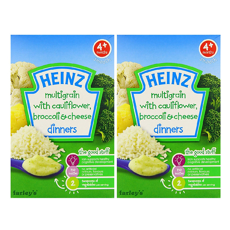 Combo 2 Hộp Ngũ Cốc, Súp Lơ, Bông Cải, Phô Mai Heinz (125g)
