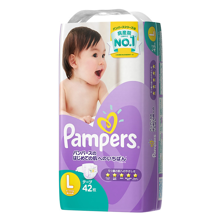 Tã Dán Cao Cấp Pampers Nhật Bản L42 (42 Miếng)