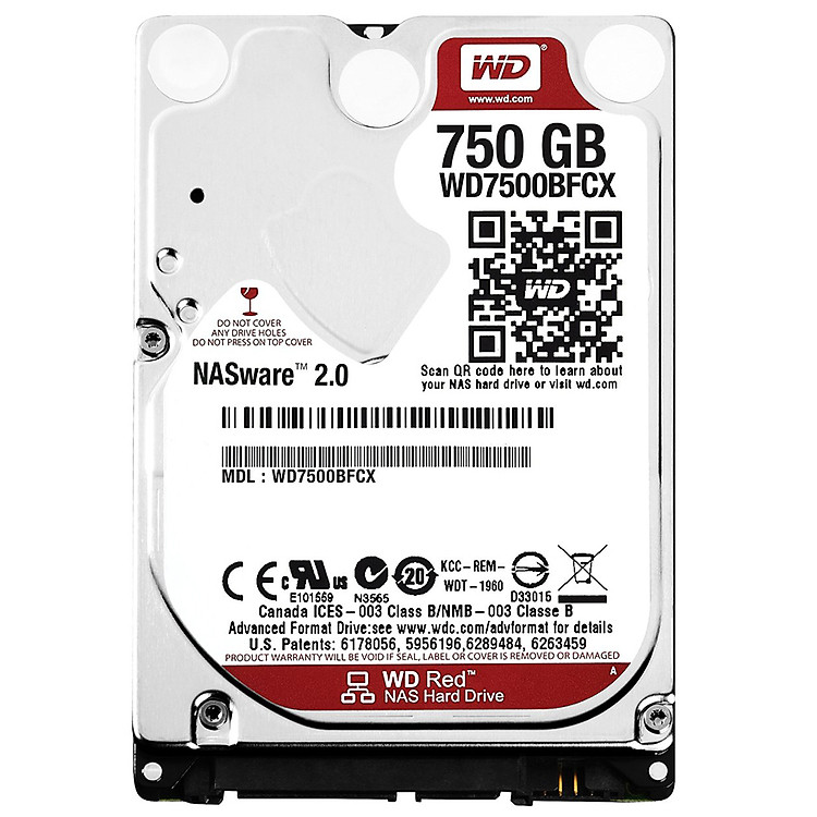 Ổ Cứng HDD Laptop WD Red™ 750GB/16MB/Intelipower - WD750BFCX - Hàng Chính Hãng