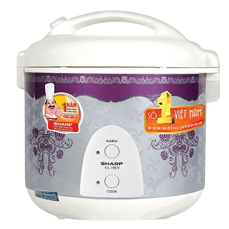 Nồi Cơm Điện Sharp KS-N19EV "RP" - 1.8 Lít
