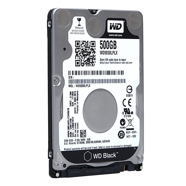 Ổ Cứng HDD Laptop WD Black™ 500GB/32MB/7200/2.5/9.5mm - WD5000LPLX - Hàng Chính Hãng