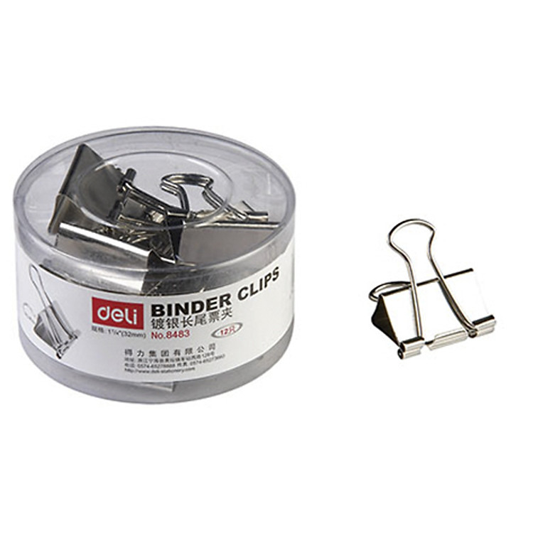 Kẹp Bướm Inox Deli 32mm 8483
