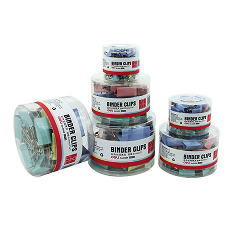 Kẹp Bướm Màu Deli 15mm 8556