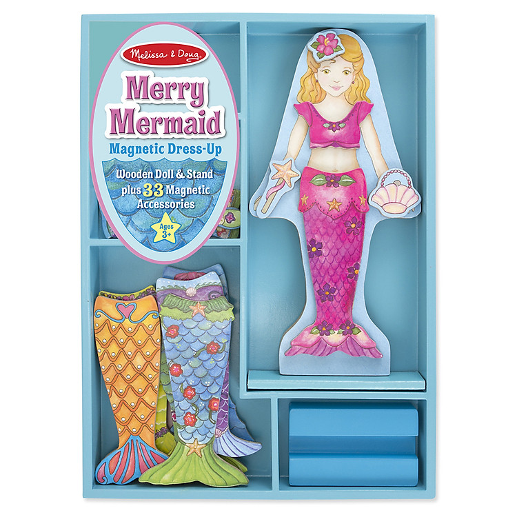 Đồ Chơi Gỗ Búp Bê Nam Châm Melissa & Doug Làm Đẹp Cùng Nàng Tiên Cá - MB8601