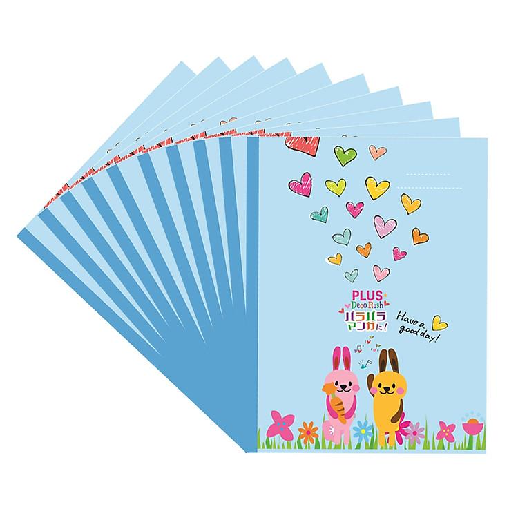 Tập Sinh Viên Plus Deco Rush 72 Trang B5 88-V07 (Lốc 10 Cuốn)