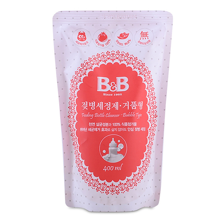Nước Rửa Bình Sữa B&B - Túi 400ml