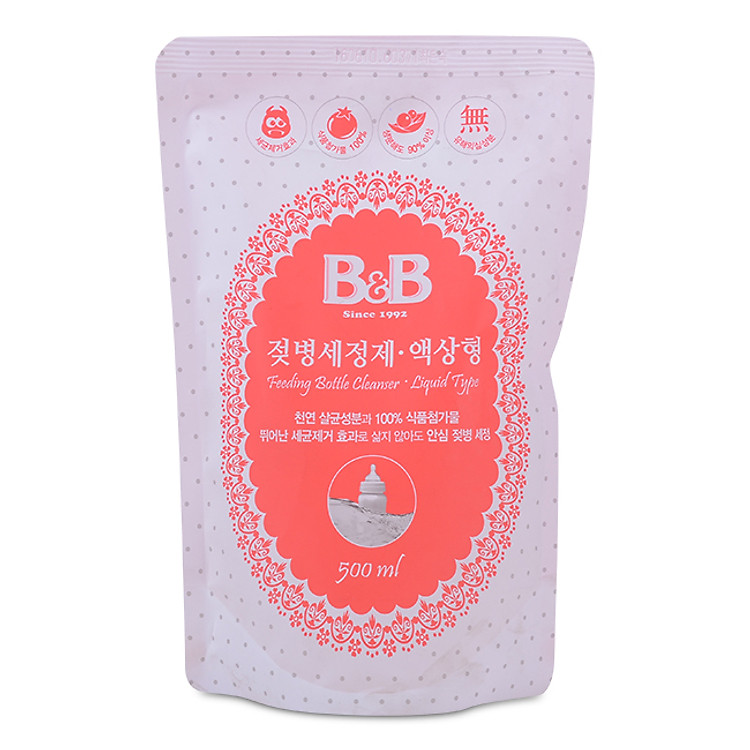 Nước Rửa Bình Sữa B&B - Túi 500ml