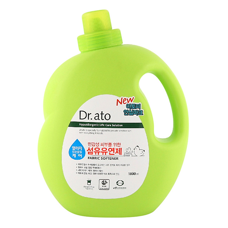 Dung Dịch Xả Quần Áo Cao Cấp Cho Bé Dr.Ato - Chai 1800ml