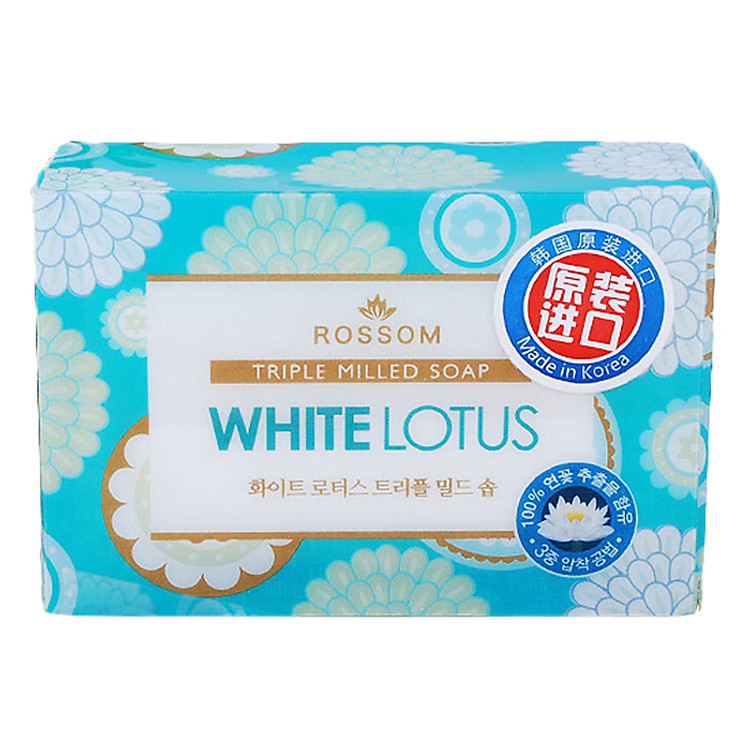 Xà Bông Tắm Rossom White Loters Tripble Millde Beauty Soap Tinh Chất Sen Trắng 90g