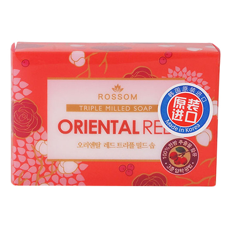 Xà Bông Tắm Rossom Oriental Red Tripble Millde Beauty Soap Tinh Chất Cherry 90g